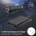 5 USB fast charging  car charger