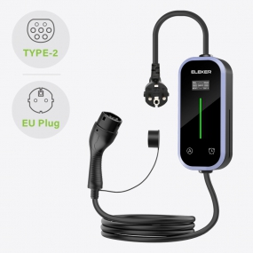 16A/3.5KW Portable EV Charger-Type 2