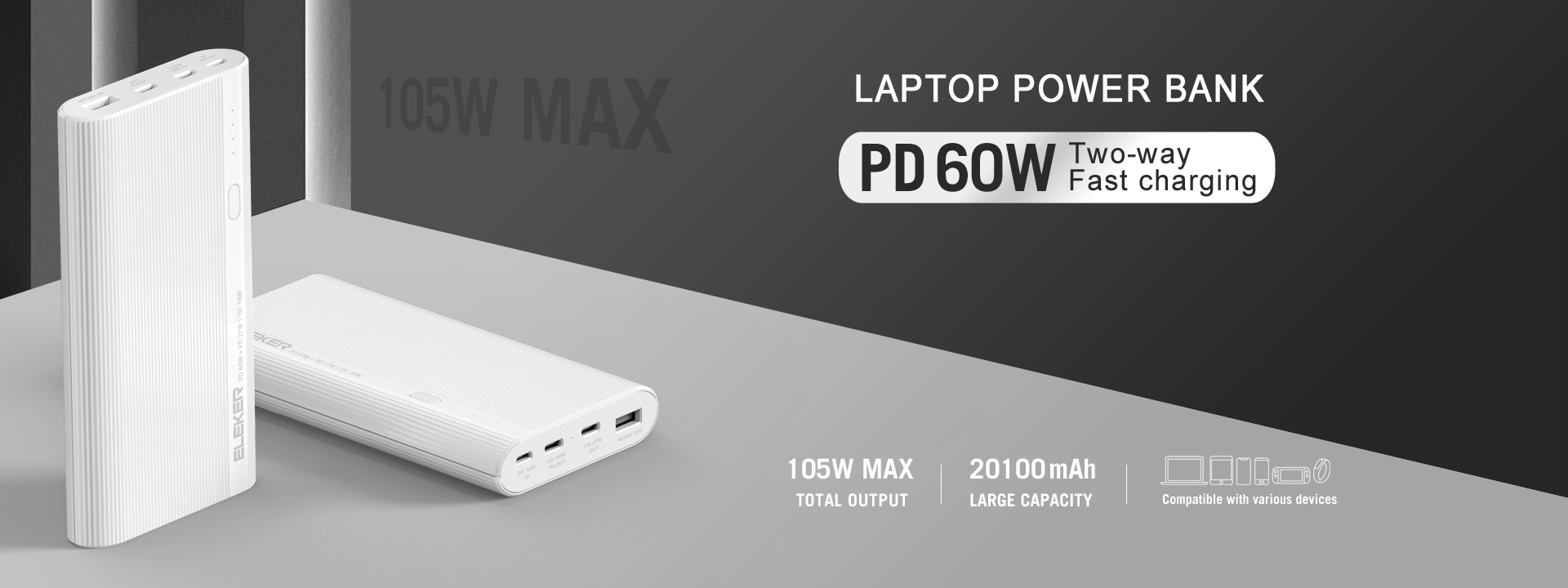 PD&QC3.0 Laptop Power Bank
