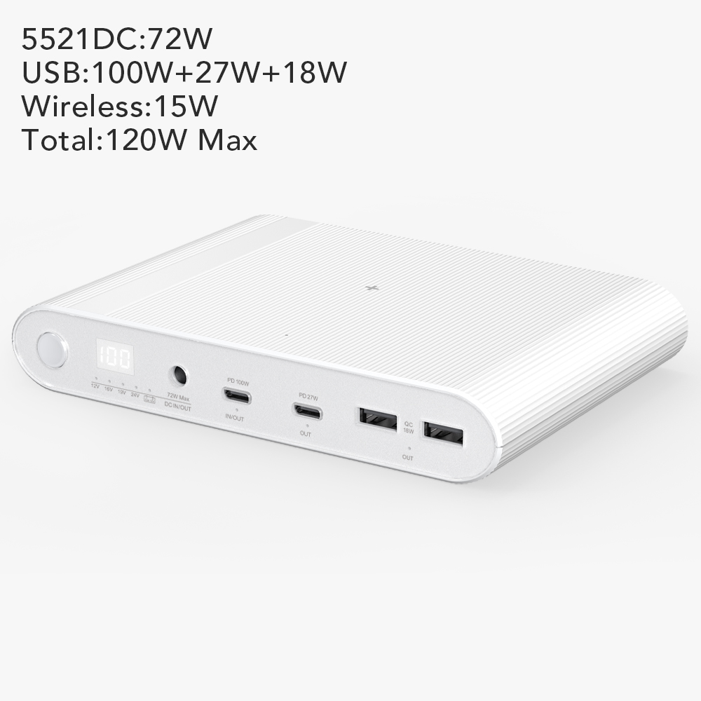 120W/25600mAh Multi-Function Laptop Power Bank