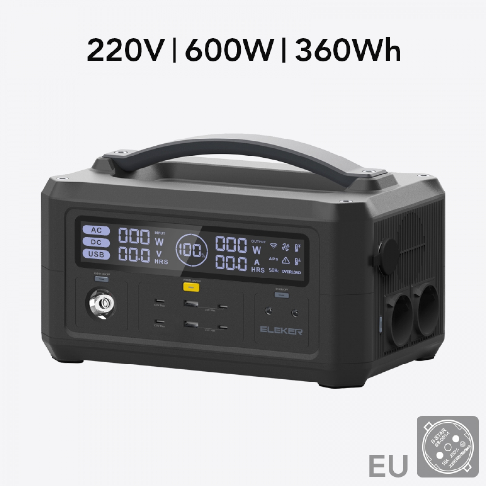 600W/360Wh Portable Power Station-EU