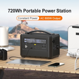 600W/720Wh Portable Power Station-UK 