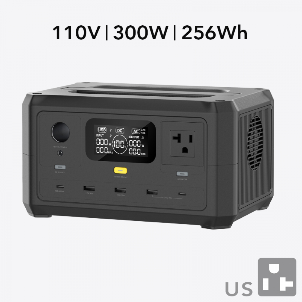 300W/256Wh Portable Power Station-US
