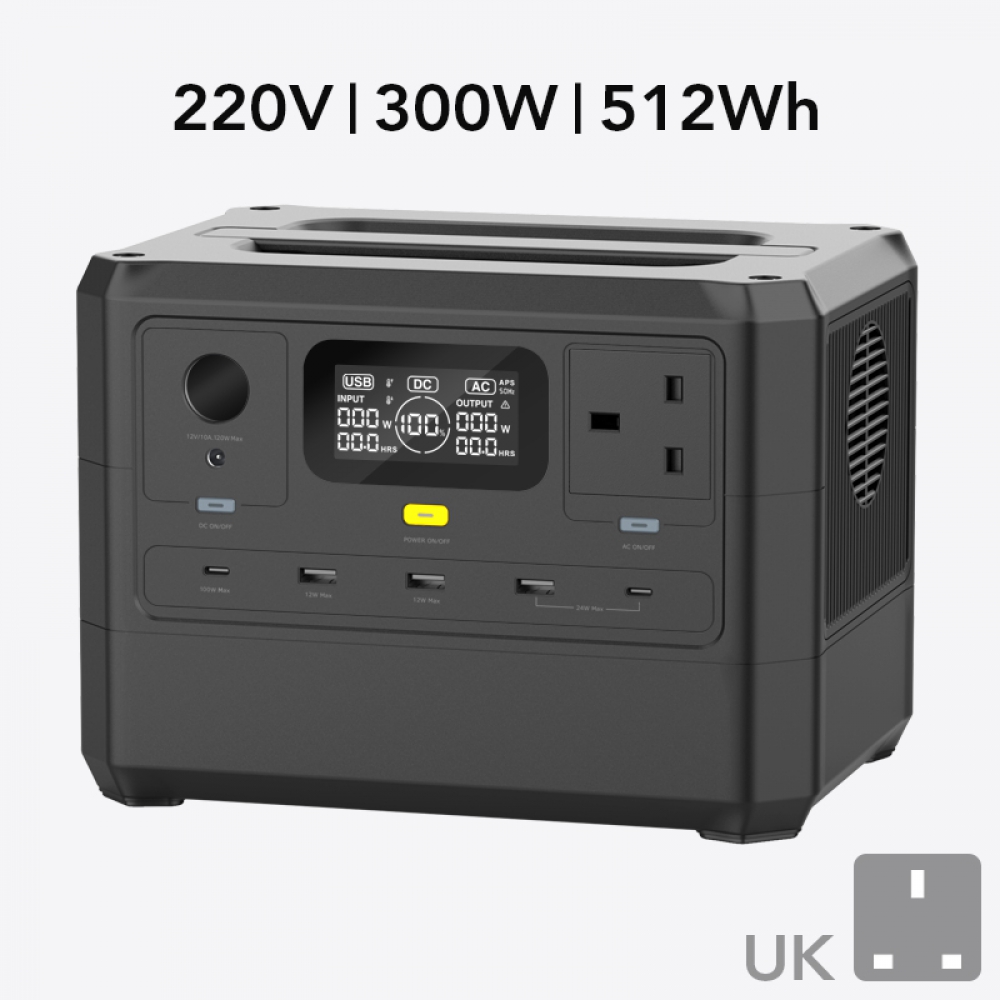 300W/512Wh Portable Power Station-UK