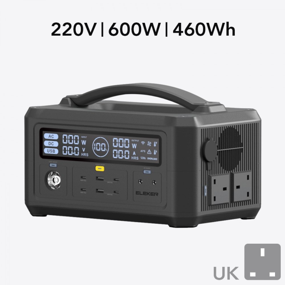 600W/460Wh Portable Power Station-UK