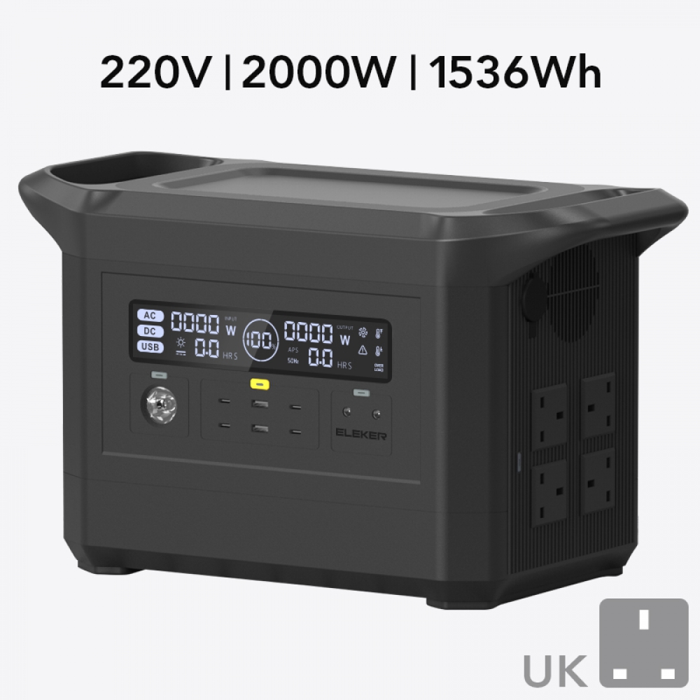 2000W/1536Wh Portable Power Station-UK