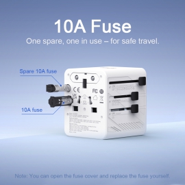 2AC+4USB Universal Travel Adapter With USB Charger