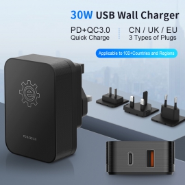 2 USB Travel Adapter KIT With PD+QC3.0