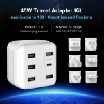 45W Travel Adapter KIT With PD+QC3.0