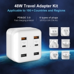 48W Travel Adapter KiT With PD+QC3.0