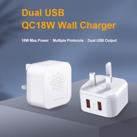 18W Dual USB Power Adapter-UK