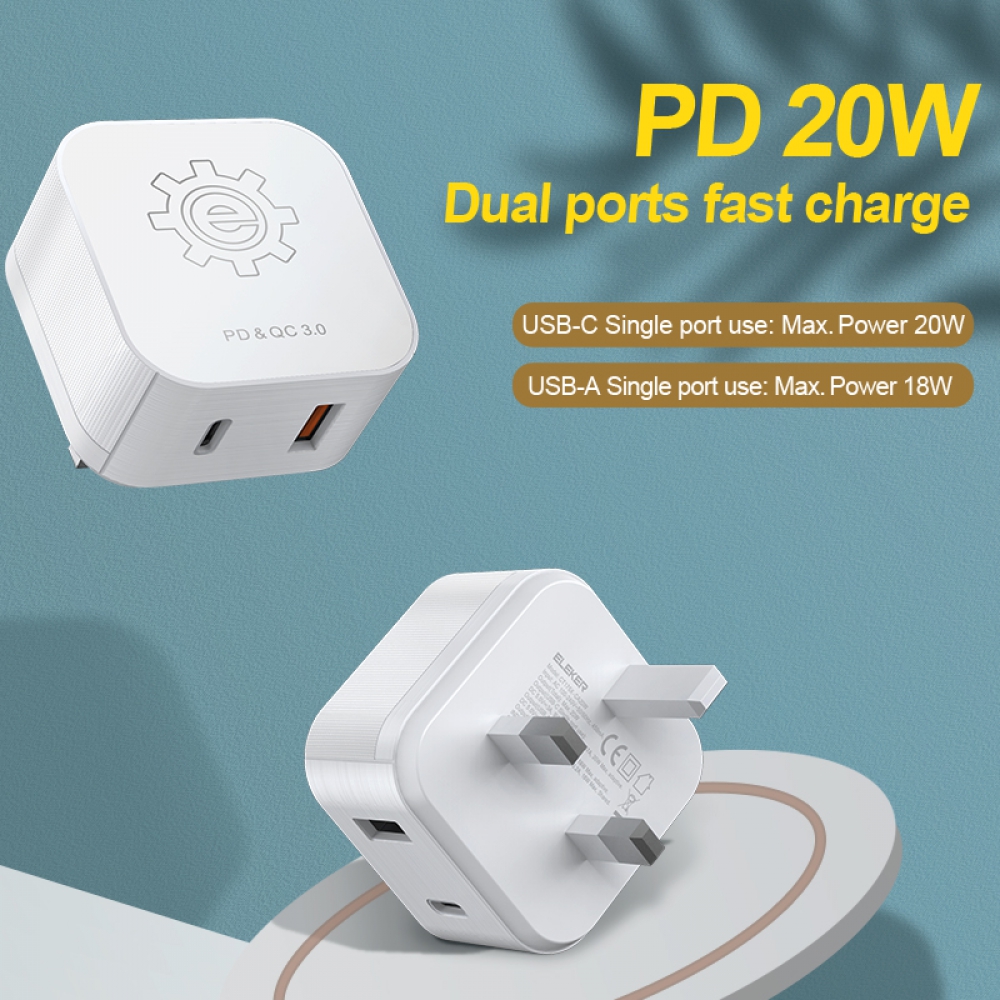 20W Dual USB Power Adapter-UK