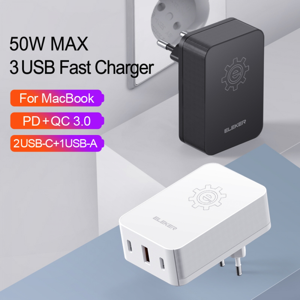 3 USB Port Wall Charger 50W-EU	