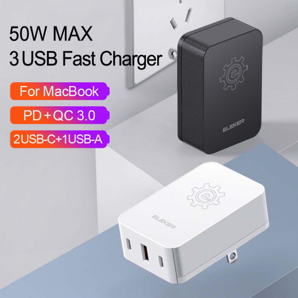3 USB Port Wall Charger 50W-US	