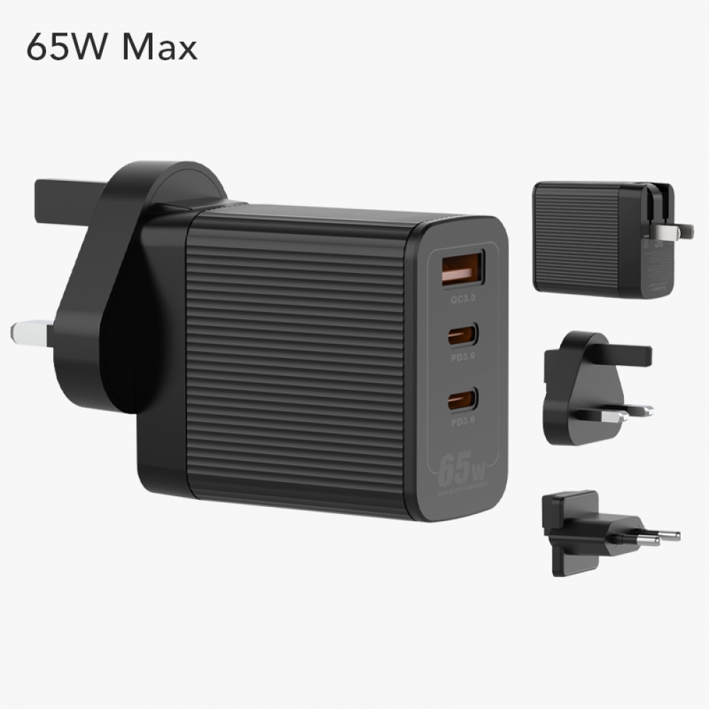   3-Port GaN Quick Charger 65W